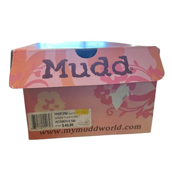 Mudd Women's Preform Plaid Flats Green Blue Slip On Casual 90s Retro Sz 8.5 NIB - Picture 10 of 10